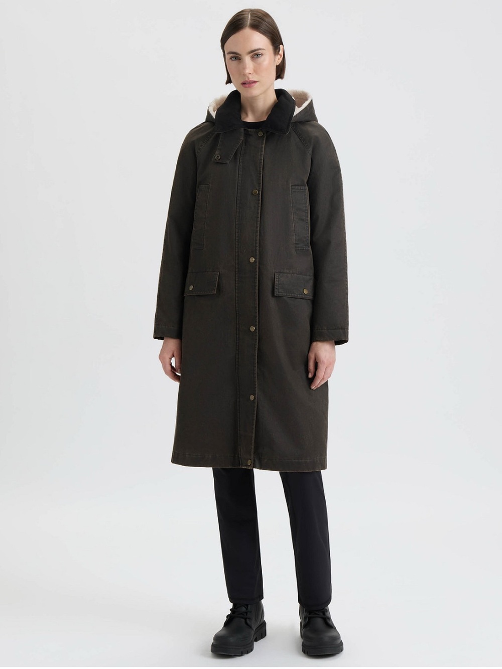 Hunter Women's Faux Fur-Lined Hood Coat